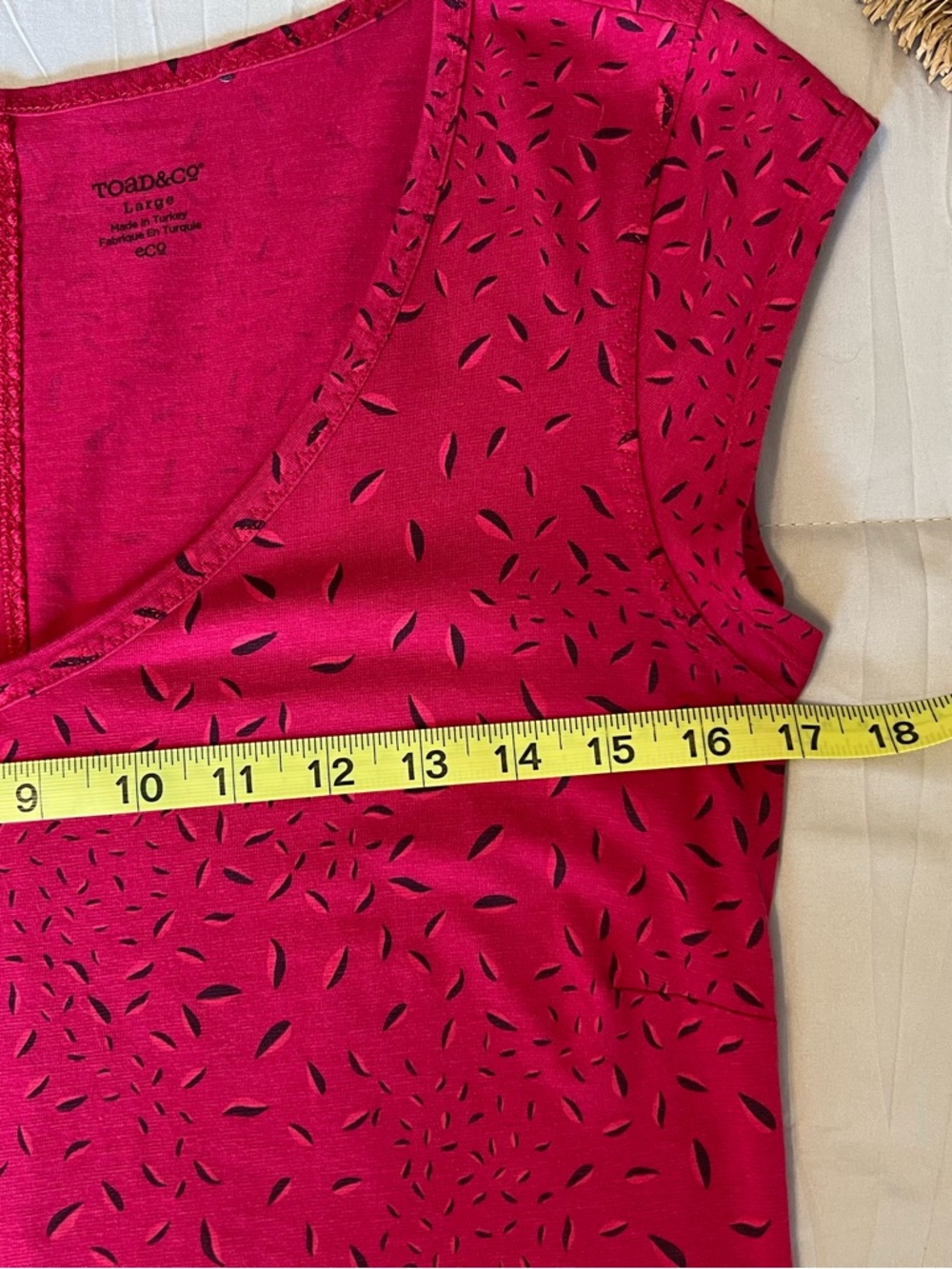 Toad&Co Samba Muse Dress Organic Cotton - Large - Red - Picture 9 of 10